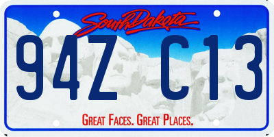 SD license plate 94ZC13