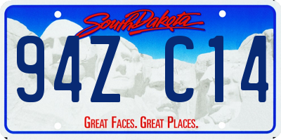 SD license plate 94ZC14
