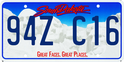 SD license plate 94ZC16