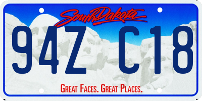 SD license plate 94ZC18