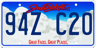SD license plate 94ZC20