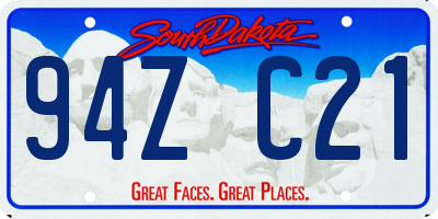 SD license plate 94ZC21