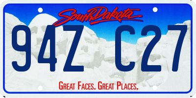 SD license plate 94ZC27