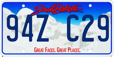SD license plate 94ZC29