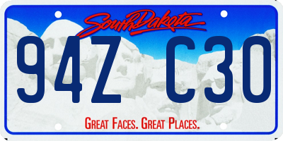 SD license plate 94ZC30