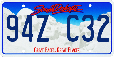 SD license plate 94ZC32