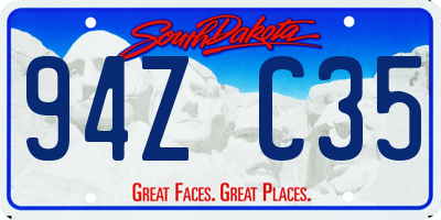 SD license plate 94ZC35
