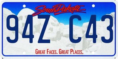 SD license plate 94ZC43