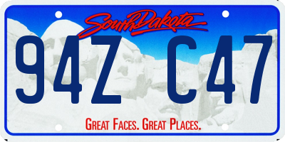 SD license plate 94ZC47