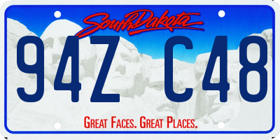 SD license plate 94ZC48