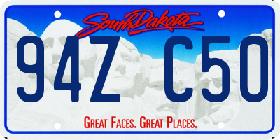 SD license plate 94ZC50