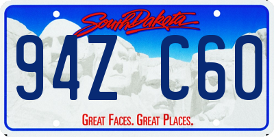 SD license plate 94ZC60