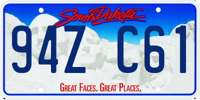 SD license plate 94ZC61