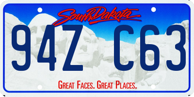 SD license plate 94ZC63