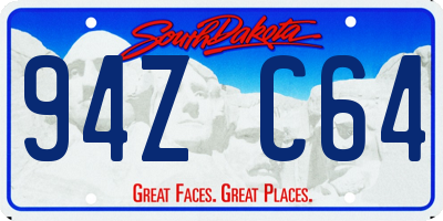 SD license plate 94ZC64