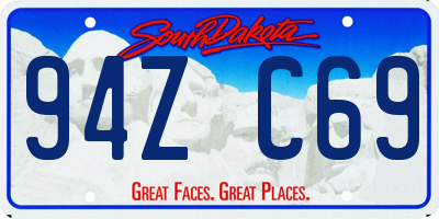SD license plate 94ZC69
