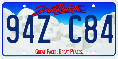 SD license plate 94ZC84