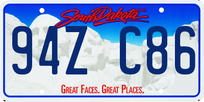 SD license plate 94ZC86