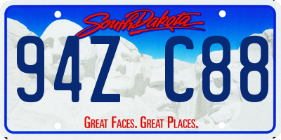 SD license plate 94ZC88