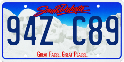 SD license plate 94ZC89