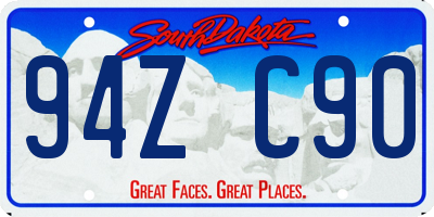 SD license plate 94ZC90