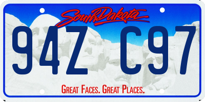 SD license plate 94ZC97