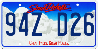 SD license plate 94ZD26
