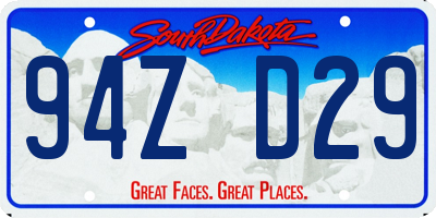 SD license plate 94ZD29