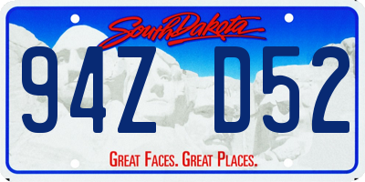 SD license plate 94ZD52