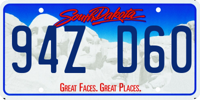 SD license plate 94ZD60