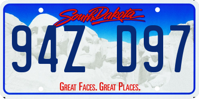 SD license plate 94ZD97