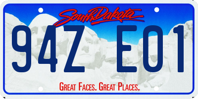 SD license plate 94ZE01