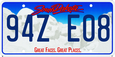 SD license plate 94ZE08