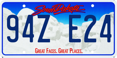 SD license plate 94ZE24
