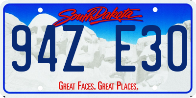 SD license plate 94ZE30