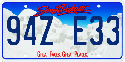 SD license plate 94ZE33