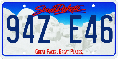 SD license plate 94ZE46