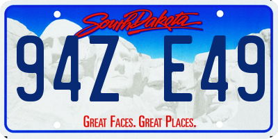 SD license plate 94ZE49