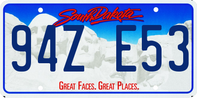 SD license plate 94ZE53