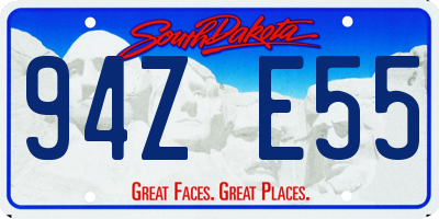 SD license plate 94ZE55