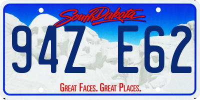 SD license plate 94ZE62