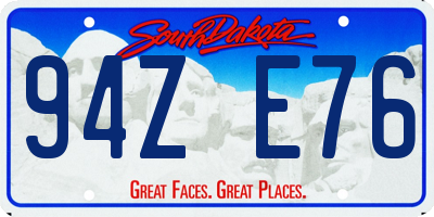 SD license plate 94ZE76