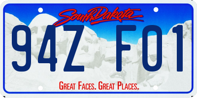 SD license plate 94ZF01