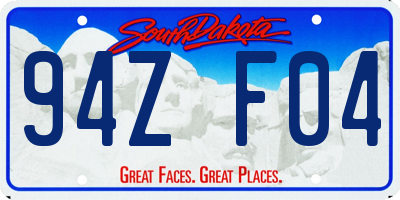 SD license plate 94ZF04