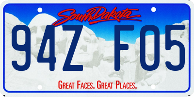 SD license plate 94ZF05