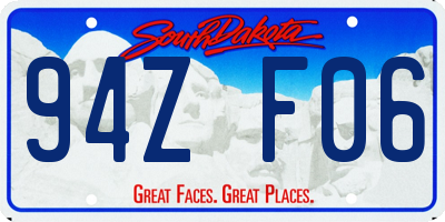 SD license plate 94ZF06