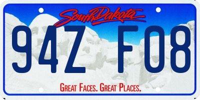 SD license plate 94ZF08