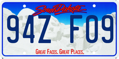 SD license plate 94ZF09