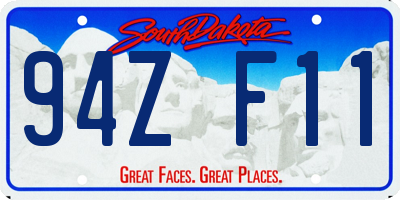 SD license plate 94ZF11