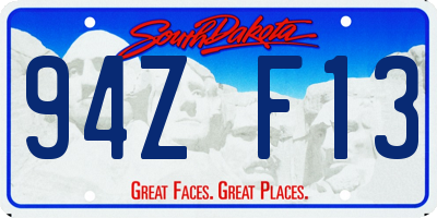 SD license plate 94ZF13